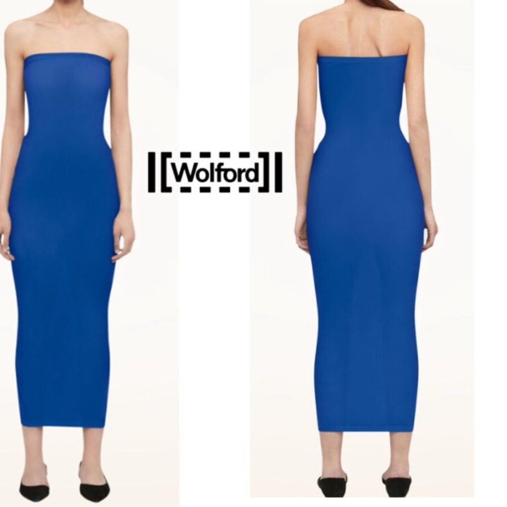 Wolford Strapless Dress in Cobalt Blue